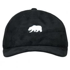Grassroots California Polar Bear Black Suede Dad Hat