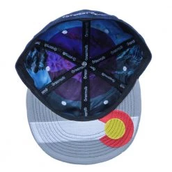 Grassroots California Hats Removable Bear Colorado Flag Navy Fitted Hat