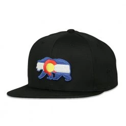 Grassroots California Colorado Bear Black Dri-Bear Snapback Hat New