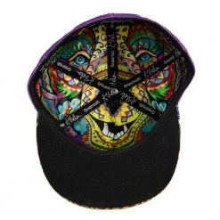 Grassroots California Amanda Vela Bear Purple Fitted Hat Hats