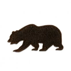 Grassroots California Brown Chenille Removable Bear Patch Accessories