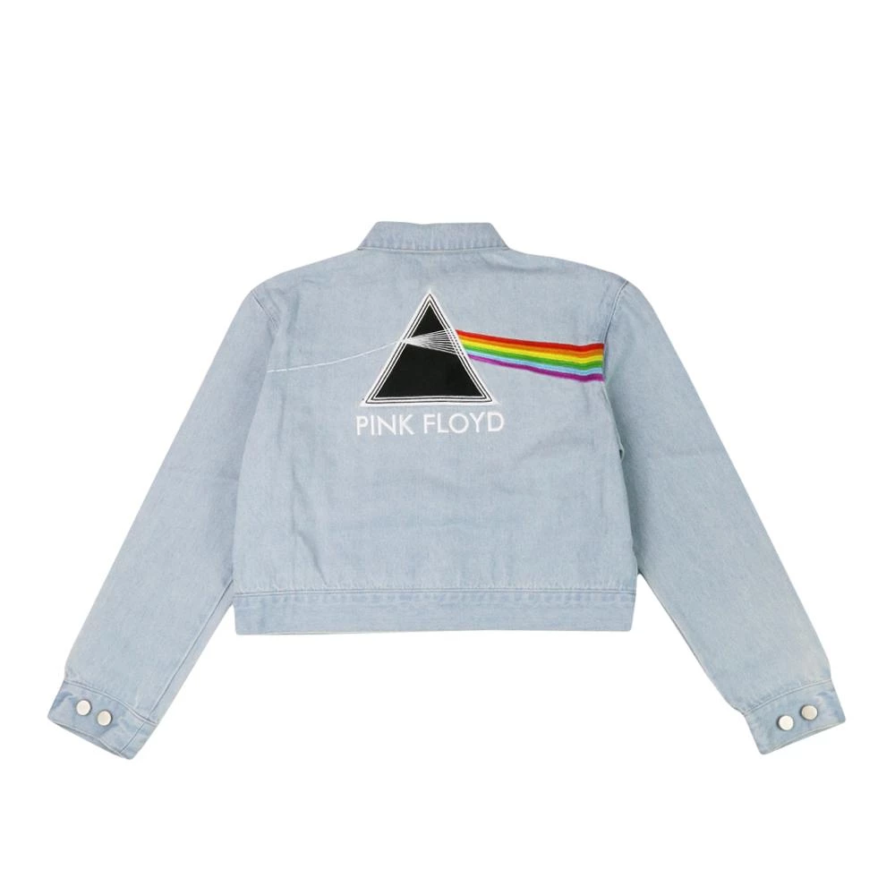 Grassroots California Pink Floyd Dark Side Of The Moon Blue Jean Jacket Women 4 Grassroots California Pink Floyd Dark Side Of The Moon Blue Jean Jacket Women