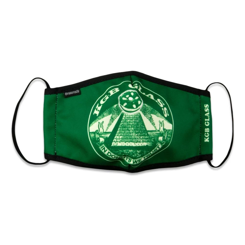 Grassroots California Accessories KGB Glass In Donuts We Trust Facemask 3 Grassroots California Accessories KGB Glass In Donuts We Trust Facemask