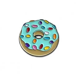 Grassroots California KGB Glass Aqua Sprinkle Donut Pin Accessories