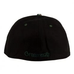 Grassroots California Removable Bear Evergreen Black Fitted Hat Hats