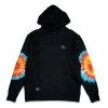 Grassroots California Stanley Mouse Spirit Traveler Tie Dye Black Pullover Hoodie New