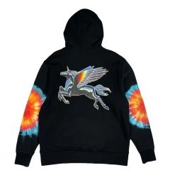 Grassroots California Stanley Mouse Spirit Traveler Tie Dye Black Pullover Hoodie New