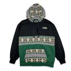 Grassroots California Men Removable Bear Evergreen Green Tall Pullover Hoodie