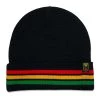 Grassroots California Bombearclat Rasta Stripe Cuff Beanie