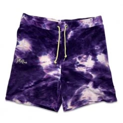 Grassroots California Royal Roots Purple Dye Velour Mens Shorts