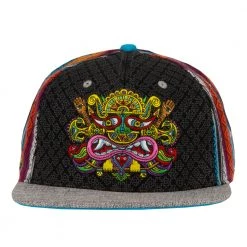 Grassroots California Chris Dyer El Necio Black Pattern Fitted Hat Hats