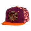 Grassroots California Chris Dyer Mandala Face Burgundy Fitted Hat Hats