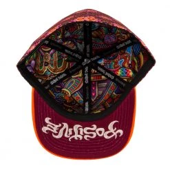 Grassroots California Chris Dyer Mandala Face Burgundy Fitted Hat Hats