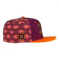Grassroots California Chris Dyer Mandala Face Burgundy Fitted Hat Hats