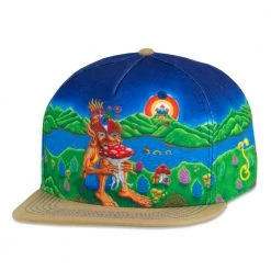 Grassroots California Official Shop 17 Grassroots California Hats Chris Dyer Muncher Of Mushroomland Tan Fitted Hat