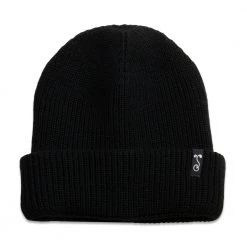 Grassroots California Black Simple Cuff Beanie Hats