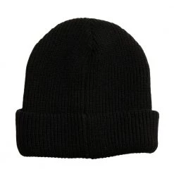 Grassroots California Black Simple Cuff Beanie Hats