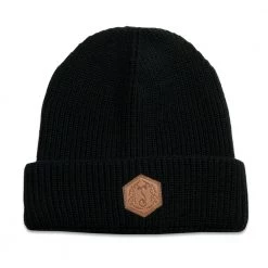 Grassroots California Hats Black Sprout Hex Cuff Beanie
