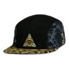 Grassroots California New Celestial Serpent Black 5 Panel Zipperback Hat