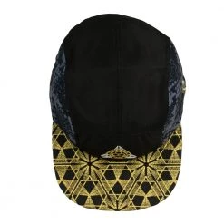 Grassroots California New Celestial Serpent Black 5 Panel Zipperback Hat