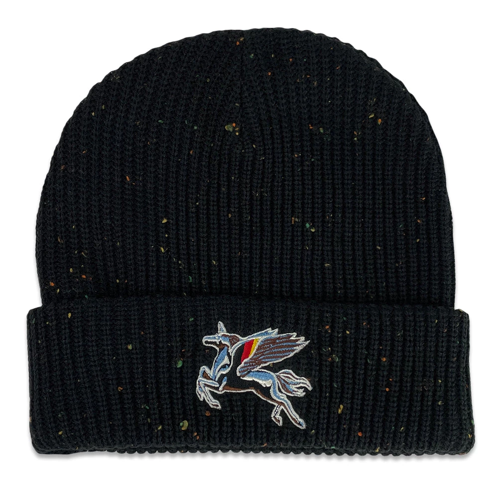 Grassroots California Stanley Mouse Spirit Traveler Black Speckle Cuff Beanie New 3 Grassroots California Stanley Mouse Spirit Traveler Black Speckle Cuff Beanie New