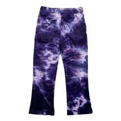 Grassroots California Royal Roots Purple Dye Velour Womens Bell Bottoms