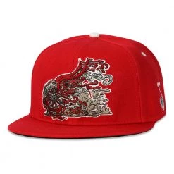 Grassroots California Official Shop 33 Grassroots California Vincent Gordon Dejoint Red Fitted Hat Hats