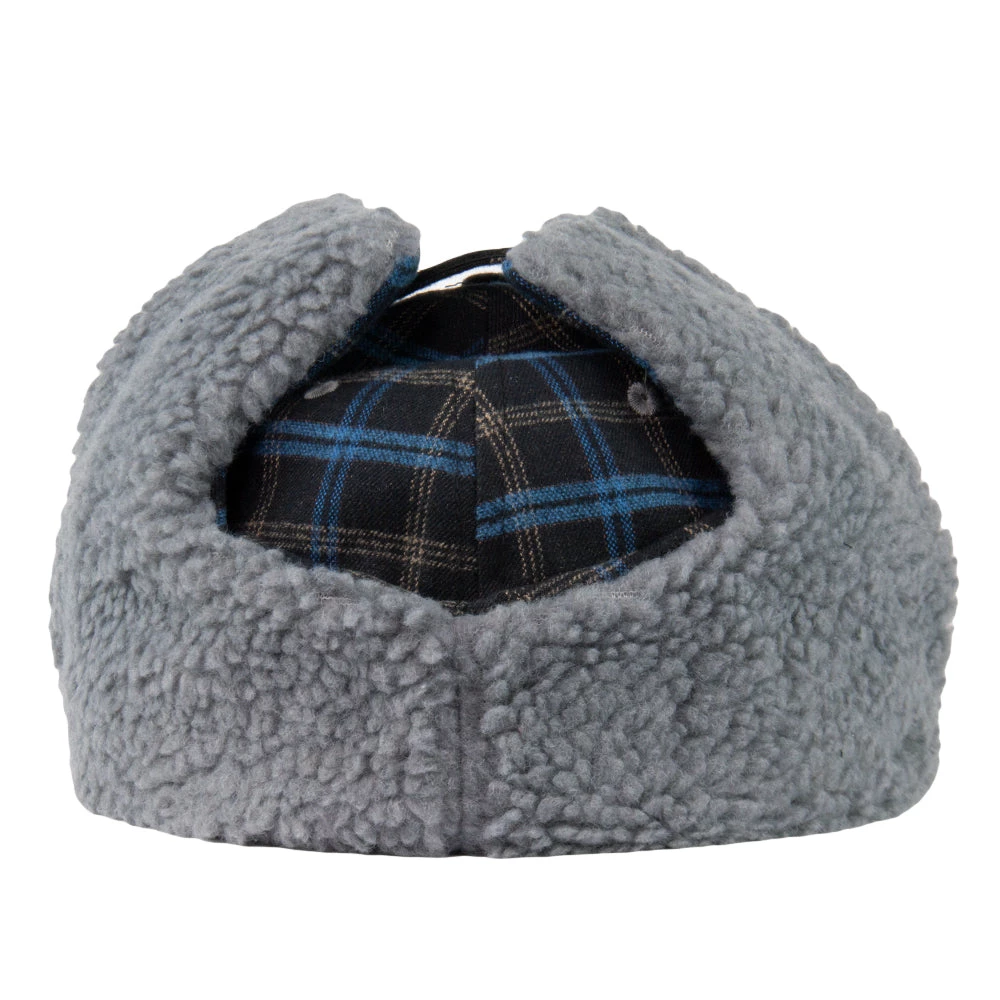 Grassroots California Bear Collection Blue Flannel Earflap Fitted Hat 5 Grassroots California Bear Collection Blue Flannel Earflap Fitted Hat
