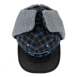 Grassroots California Bear Collection Blue Flannel Earflap Fitted Hat 12 Grassroots California Bear Collection Blue Flannel Earflap Fitted Hat