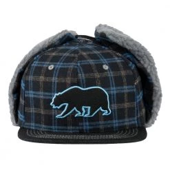 Grassroots California Bear Collection Blue Flannel Earflap Fitted Hat 13 Grassroots California Bear Collection Blue Flannel Earflap Fitted Hat