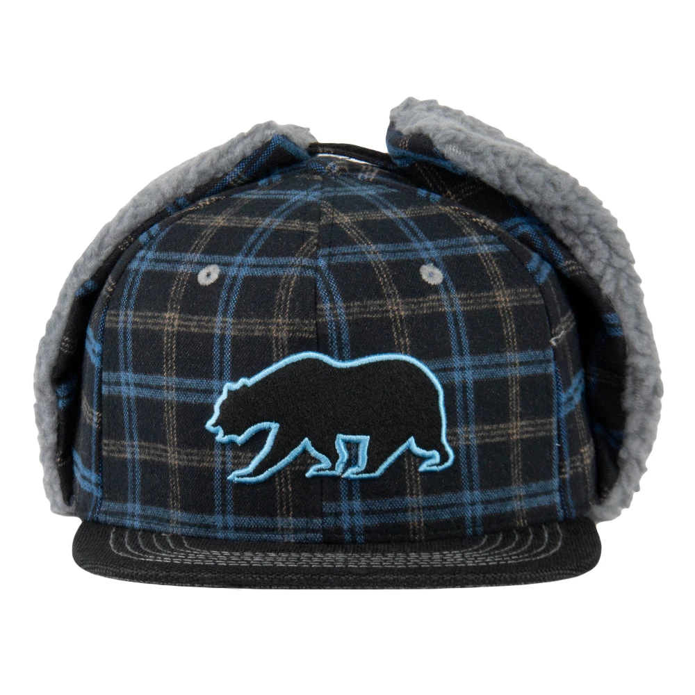 Grassroots California Bear Collection Blue Flannel Earflap Fitted Hat 8 Grassroots California Bear Collection Blue Flannel Earflap Fitted Hat