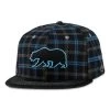 Grassroots California Bear Collection Blue Flannel Snapback Hat Hats