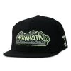 Grassroots California Hats Mountain Division Mammoth Black Glow Snapback Hat