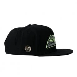 Grassroots California Hats Mountain Division Mammoth Black Glow Snapback Hat