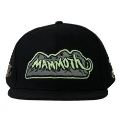 Grassroots California Hats Mountain Division Mammoth Black Glow Snapback Hat