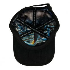 Grassroots California New Stanley Mouse Spirit Traveler Black Corduroy Zipperback Hat