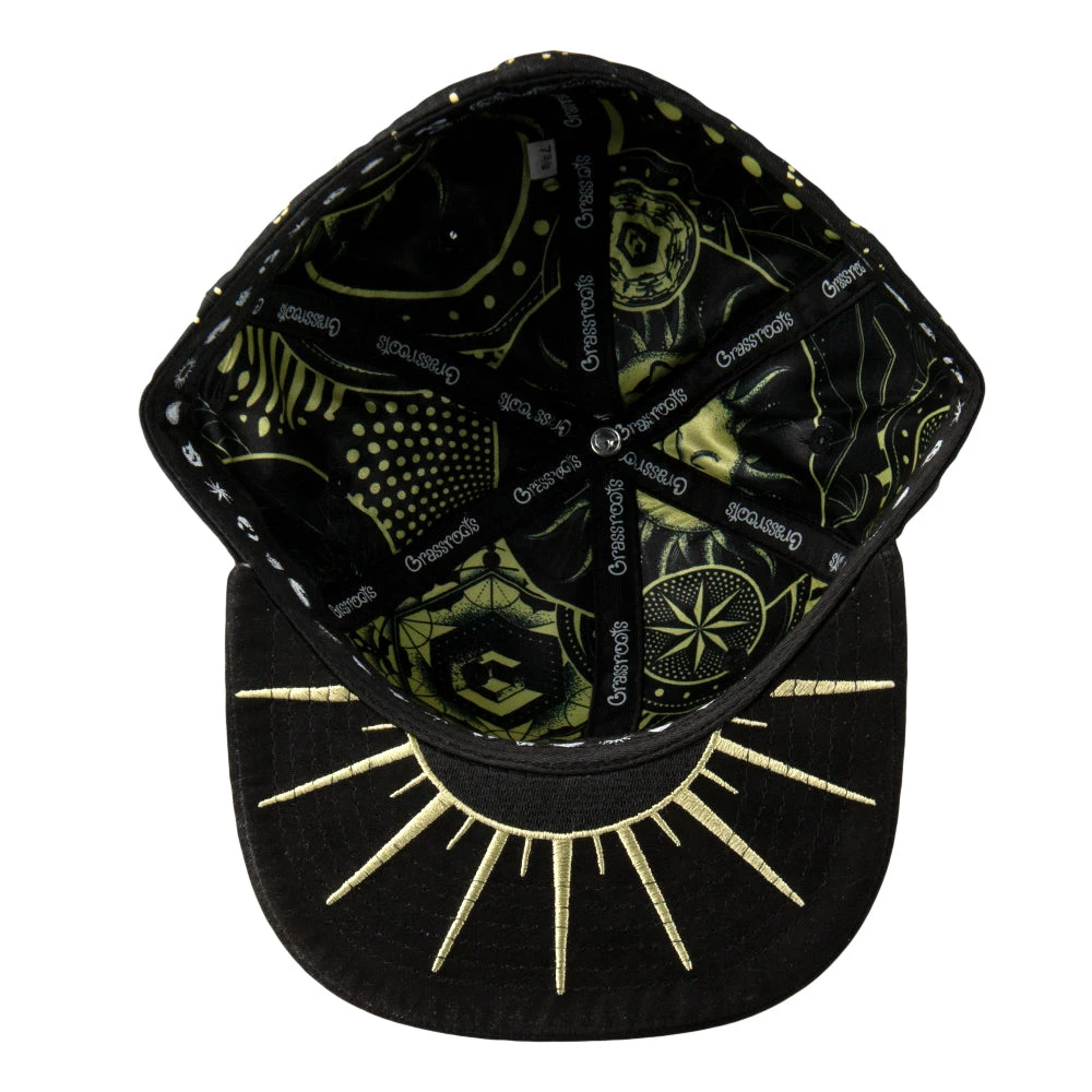 Grassroots California Cosmic Arcana Gold Mandala Fitted Hat Hats 4 Grassroots California Cosmic Arcana Gold Mandala Fitted Hat Hats