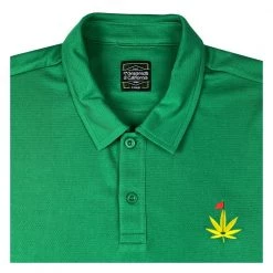 Grassroots California New Master Kush Leaf Green Polo Shirt