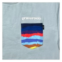 Grassroots California Mile High Sunset Blue Pocket T Shirt New