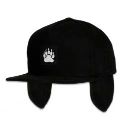 Grassroots California Bear Paw Removable Earflap Black Snapback Hat New