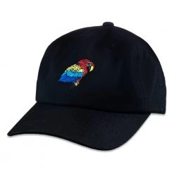 Grassroots California Scarlet Macaw Black Dad Hat New