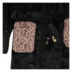 Grassroots California New Matt Robertson Giraffe Black Hooded Robe