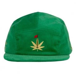 Grassroots California Master Kush Leaf Green Corduroy 5 Panel Snapback Hat