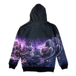 Grassroots California New 13th Anniversary Black Reversible Zip Up Hoodie