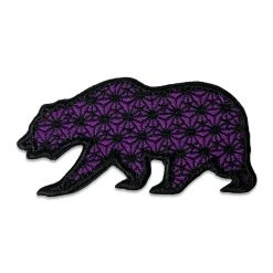 Grassroots California Geometric Purple Removable Bear Patch
