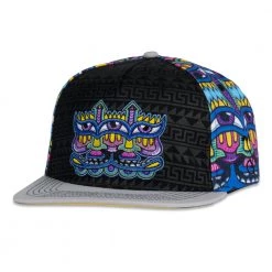 Grassroots California Chris Dyer Harmoneyes Blue Pattern Snapback Hat