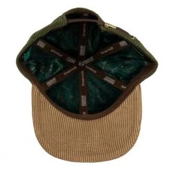 Grassroots California Bigfoot One Meditation Green Corduroy Strapback Hat New