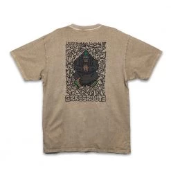 Grassroots California Bigfoot One Meditation Tan Distressed T Shirt