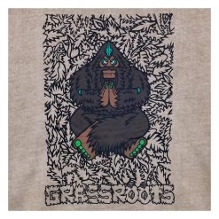 Grassroots California Bigfoot One Meditation Tan Distressed T Shirt