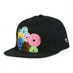 Grassroots California KGB Glass Decade Of Donuts Black Snapback Hat